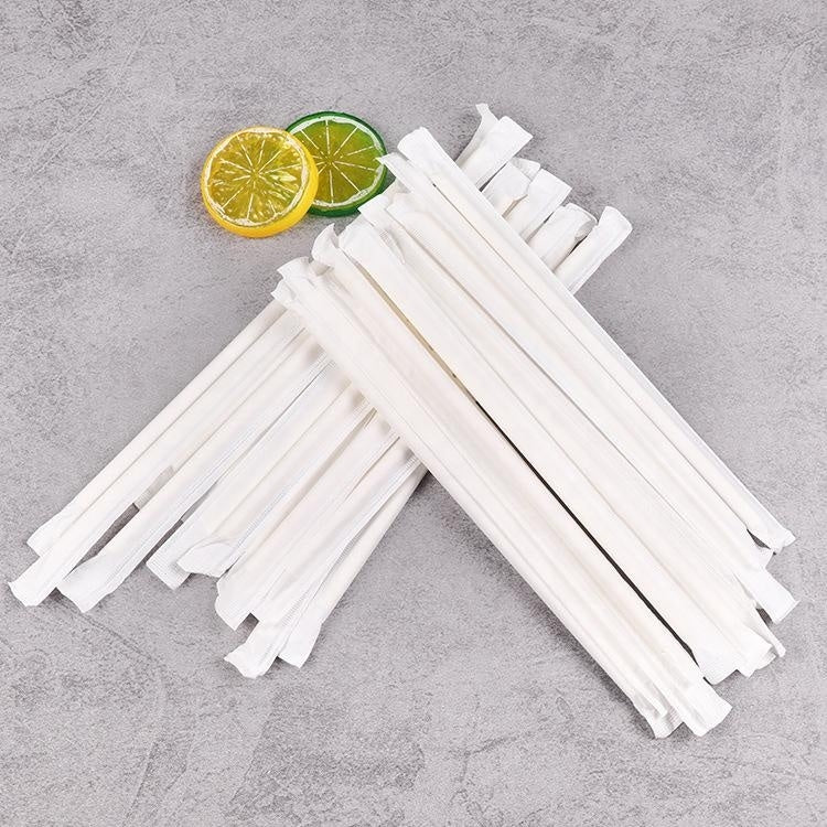 Compostable Wrapped Paper Straws