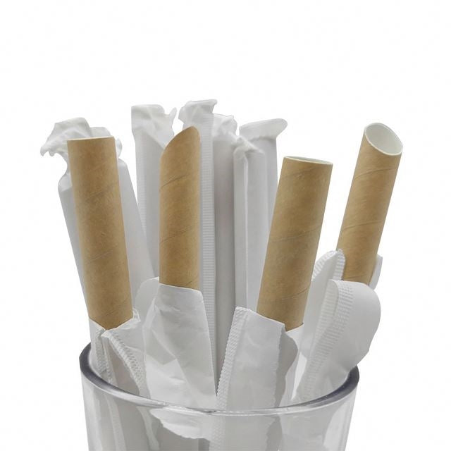 Compostable Wrapped Paper Straws