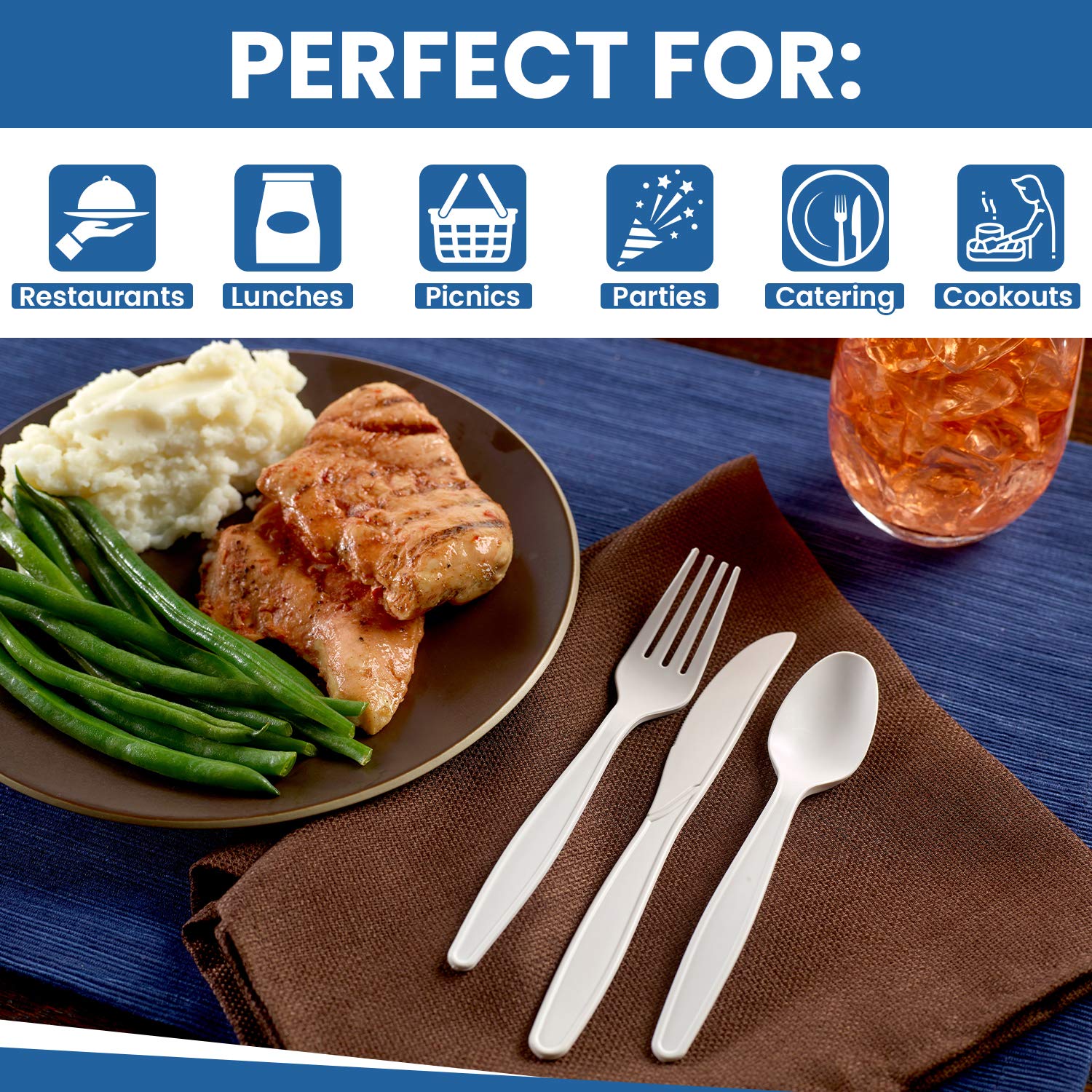 100% Nature Biodegradable Pla Cutlery For Hot Food