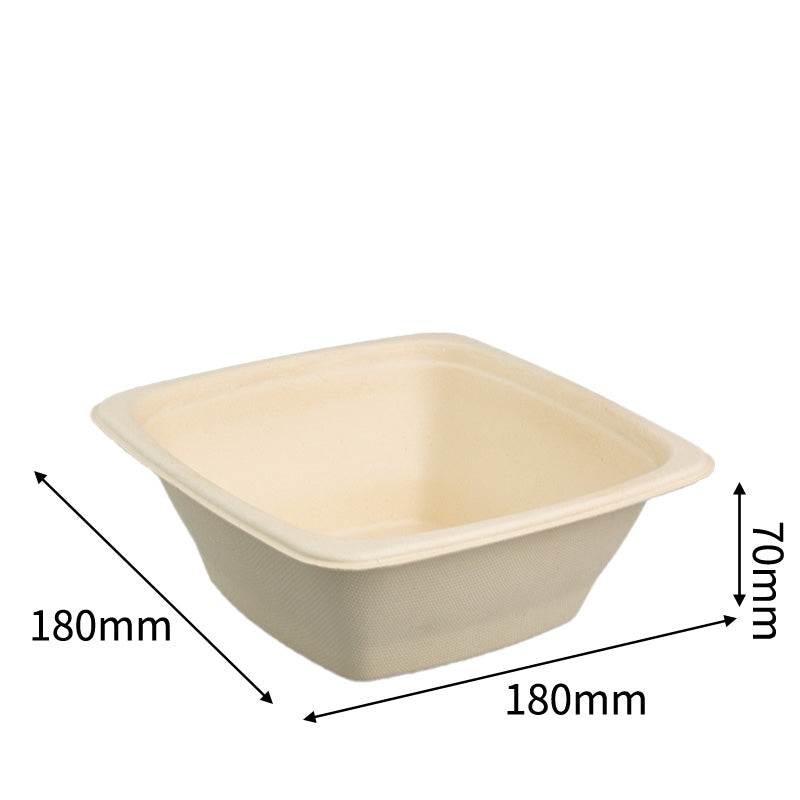 Compostable Large Square Bowls