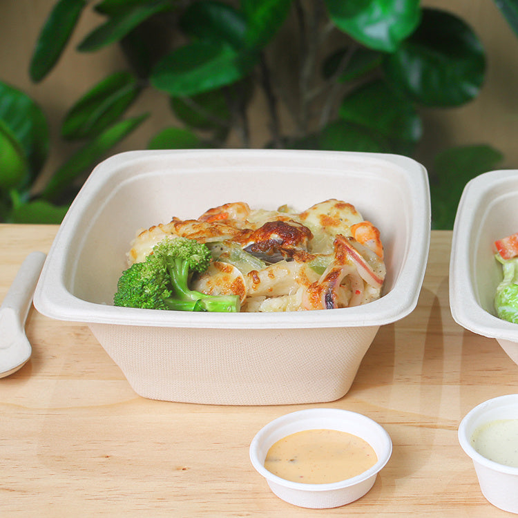 Compostable Large Square Bowls