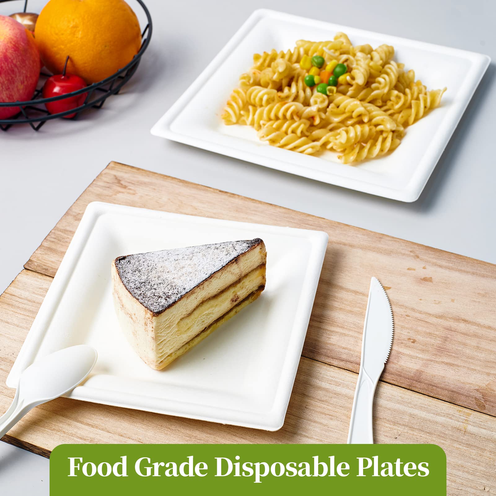 Biodegradable Square Plates