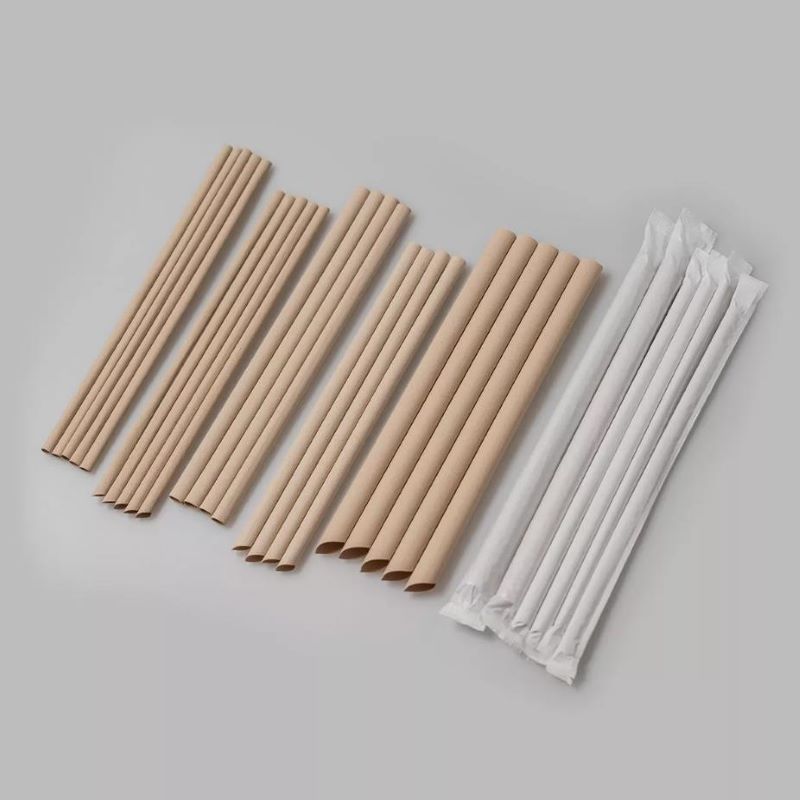 Compostable  Wrapped Bamboo Straws