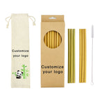 Compostable  Wrapped Bamboo Straws