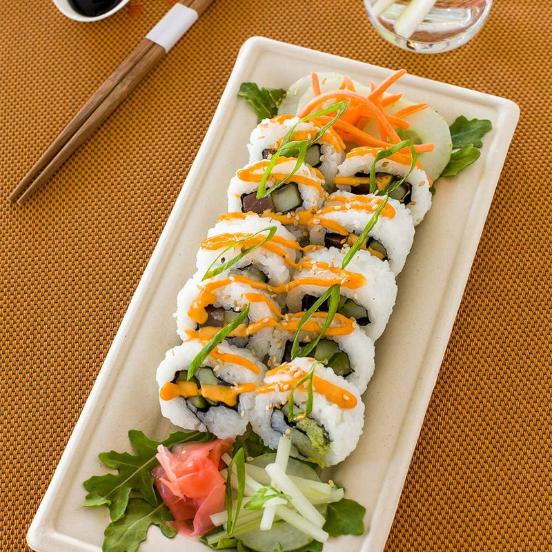Biodegradable Sugarcane Rectangular Plate
