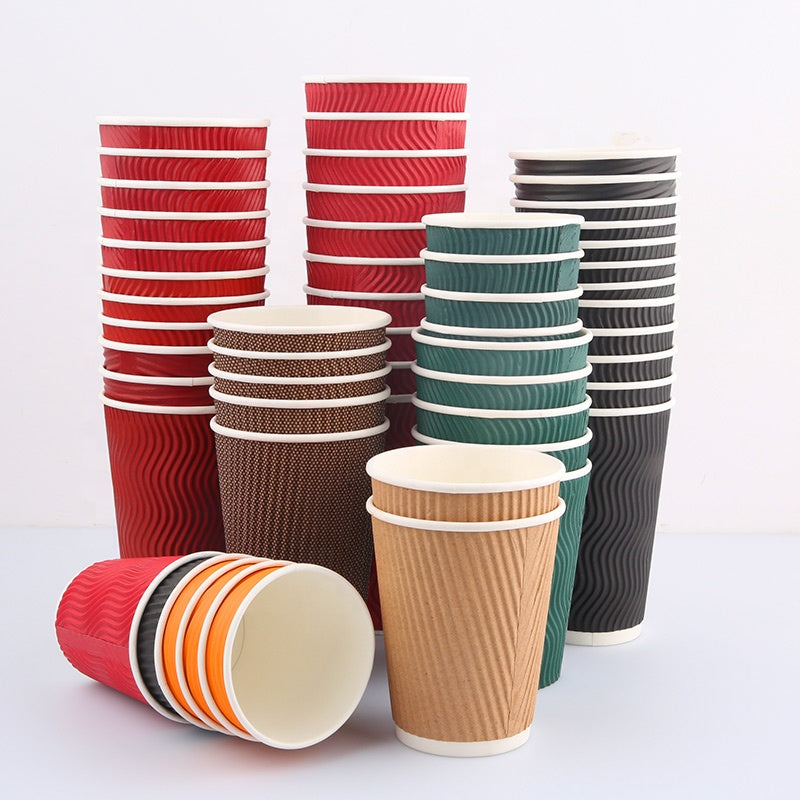 Biodegradable 8,10,12 OZ Insulated Double Wall Cups